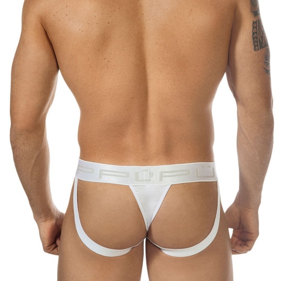 PPU White & Gray Jock Thong **BRAND NEW** - Picture 2 of 2